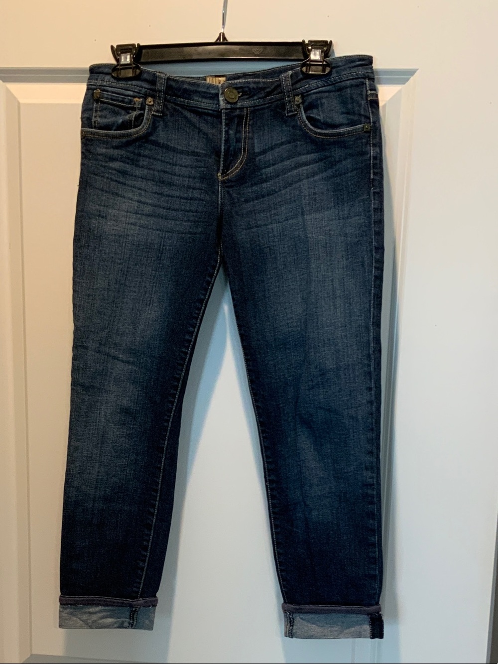 Kut from the Kloth Dark Blue Cropped Slim Jeans